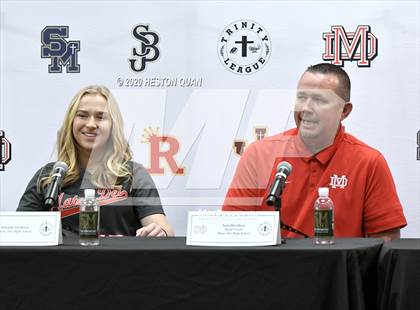 Thumbnail 3 in Trinity League Softball Media Day - Mater Dei photogallery.