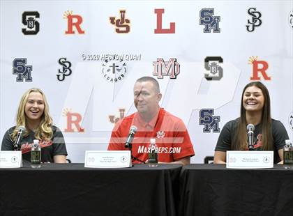 Thumbnail 3 in Trinity League Softball Media Day - Mater Dei photogallery.