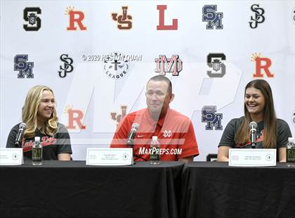 Thumbnail 1 in Trinity League Softball Media Day - Mater Dei photogallery.