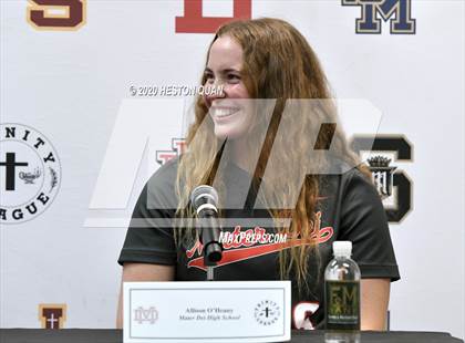 Thumbnail 2 in Trinity League Softball Media Day - Mater Dei photogallery.