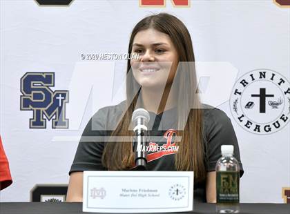 Thumbnail 1 in Trinity League Softball Media Day - Mater Dei photogallery.