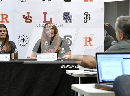 Thumbnail 2 in Trinity League Softball Media Day - Mater Dei photogallery.