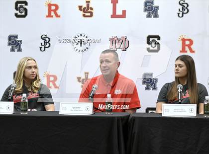 Thumbnail 2 in Trinity League Softball Media Day - Mater Dei photogallery.