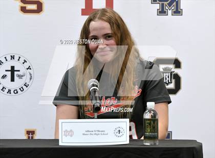 Thumbnail 1 in Trinity League Softball Media Day - Mater Dei photogallery.