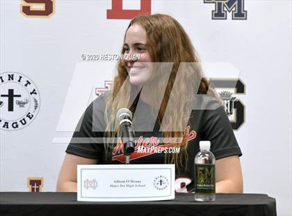 Thumbnail 1 in Trinity League Softball Media Day - Mater Dei photogallery.