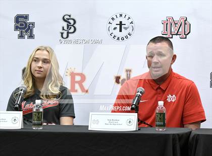 Thumbnail 3 in Trinity League Softball Media Day - Mater Dei photogallery.