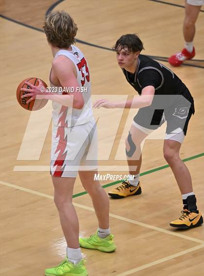 Thumbnail 3 in Centennial vs Owyhee (IHSAA 5A District III Quarterfinals) photogallery.