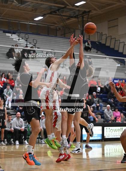 Thumbnail 3 in Centennial vs Owyhee (IHSAA 5A District III Quarterfinals) photogallery.