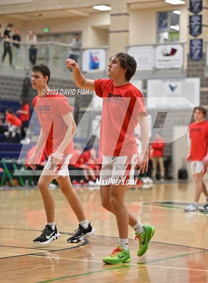 Thumbnail 2 in Centennial vs Owyhee (IHSAA 5A District III Quarterfinals) photogallery.