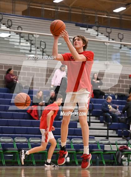 Thumbnail 3 in Centennial vs Owyhee (IHSAA 5A District III Quarterfinals) photogallery.