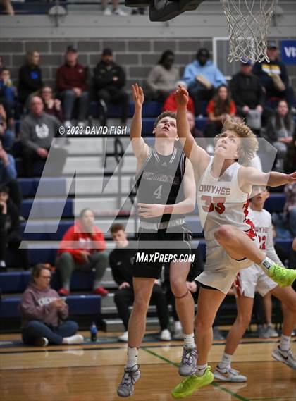 Thumbnail 2 in Centennial vs Owyhee (IHSAA 5A District III Quarterfinals) photogallery.
