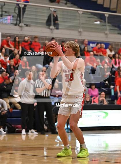 Thumbnail 3 in Centennial vs Owyhee (IHSAA 5A District III Quarterfinals) photogallery.