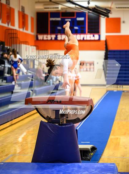 Thumbnail 2 in Hayfield Varsity Gymnastics @ West Springfield HS photogallery.