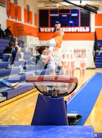 Thumbnail 3 in Hayfield Varsity Gymnastics @ West Springfield HS photogallery.