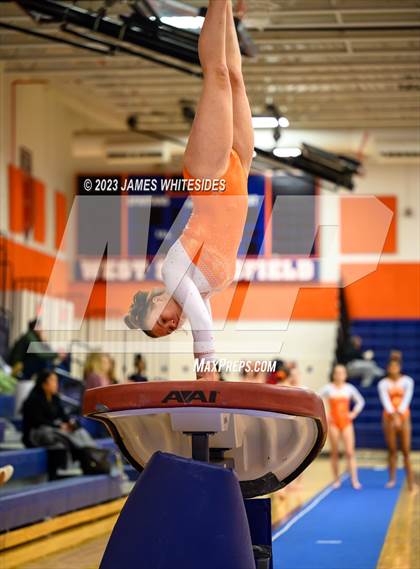 Thumbnail 3 in Hayfield Varsity Gymnastics @ West Springfield HS photogallery.