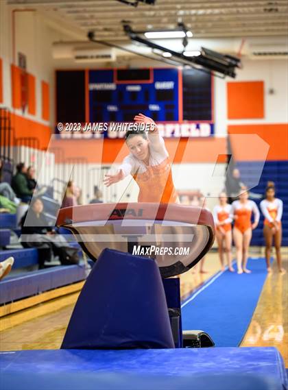 Thumbnail 2 in Hayfield Varsity Gymnastics @ West Springfield HS photogallery.