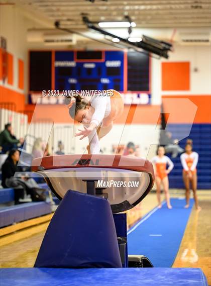 Thumbnail 3 in Hayfield Varsity Gymnastics @ West Springfield HS photogallery.