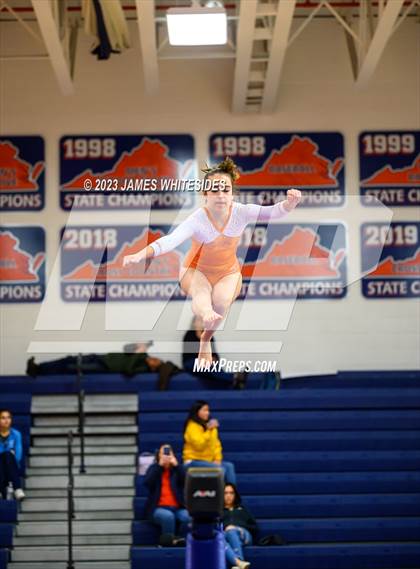 Thumbnail 1 in Hayfield Varsity Gymnastics @ West Springfield HS photogallery.