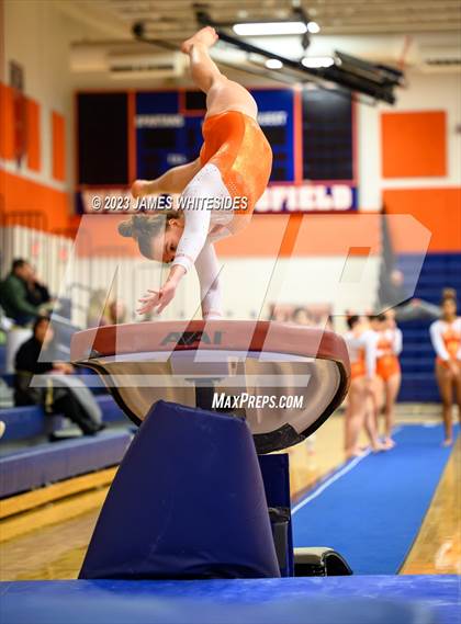 Thumbnail 3 in Hayfield Varsity Gymnastics @ West Springfield HS photogallery.