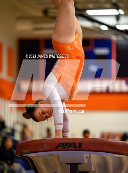 Thumbnail 2 in Hayfield Varsity Gymnastics @ West Springfield HS photogallery.