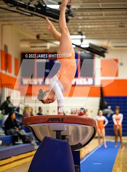 Thumbnail 2 in Hayfield Varsity Gymnastics @ West Springfield HS photogallery.