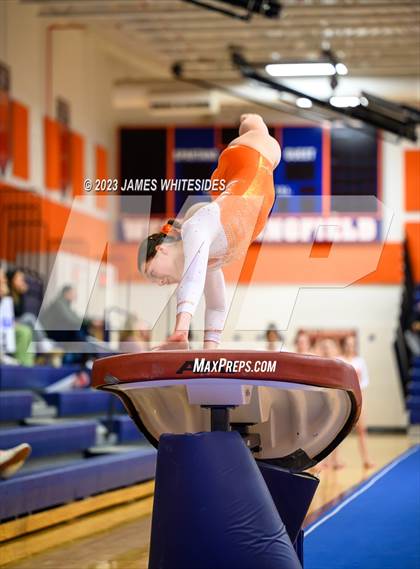 Thumbnail 2 in Hayfield Varsity Gymnastics @ West Springfield HS photogallery.
