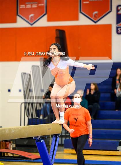 Thumbnail 1 in Hayfield Varsity Gymnastics @ West Springfield HS photogallery.