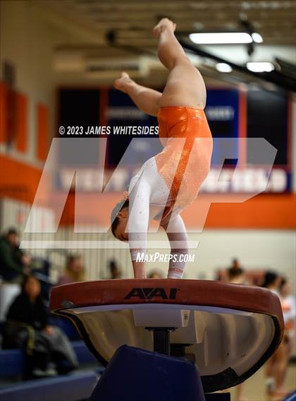Thumbnail 1 in Hayfield Varsity Gymnastics @ West Springfield HS photogallery.