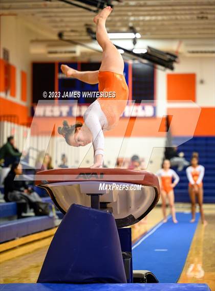Thumbnail 1 in Hayfield Varsity Gymnastics @ West Springfield HS photogallery.