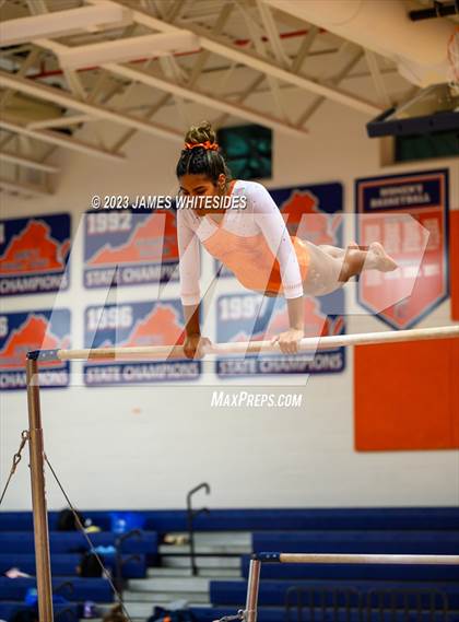 Thumbnail 3 in Hayfield Varsity Gymnastics @ West Springfield HS photogallery.