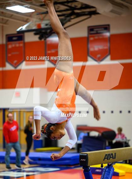 Thumbnail 3 in Hayfield Varsity Gymnastics @ West Springfield HS photogallery.