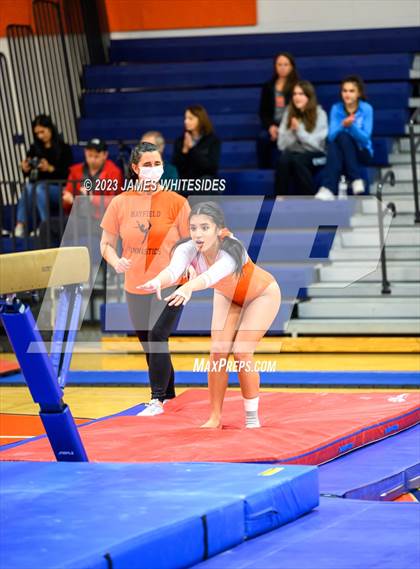 Thumbnail 3 in Hayfield Varsity Gymnastics @ West Springfield HS photogallery.