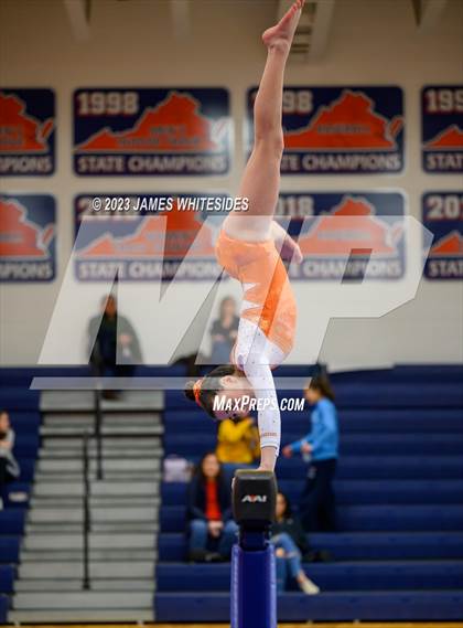 Thumbnail 3 in Hayfield Varsity Gymnastics @ West Springfield HS photogallery.