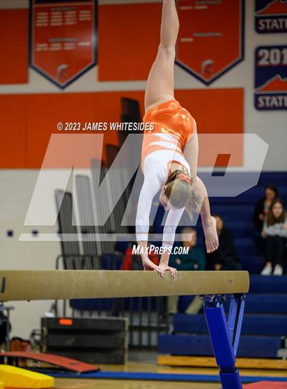 Thumbnail 3 in Hayfield Varsity Gymnastics @ West Springfield HS photogallery.