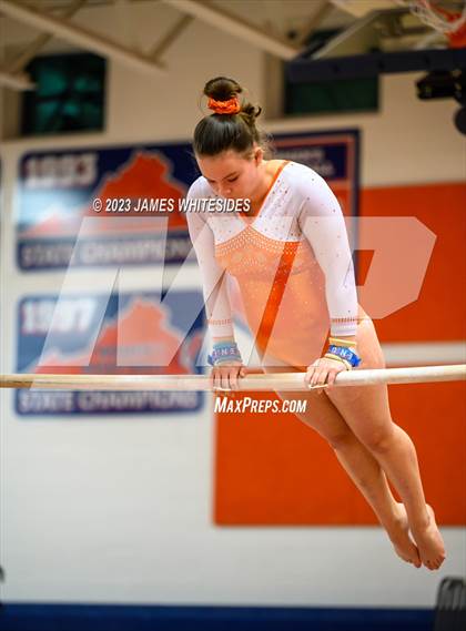 Thumbnail 1 in Hayfield Varsity Gymnastics @ West Springfield HS photogallery.