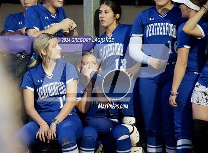 Thumbnail 3 in Weatherford vs Timber Creek (UIL 6A Softball Area Game 1) photogallery.