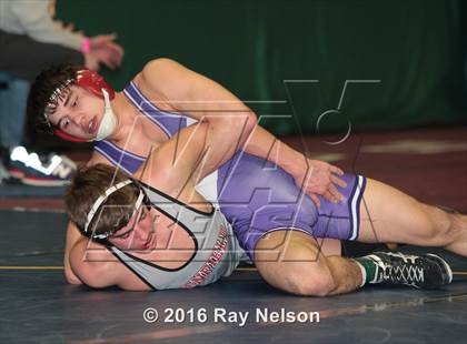 Thumbnail 1 in NYSPHSAA Championships (Division I Semifinals, 132-285 Lbs.) photogallery.