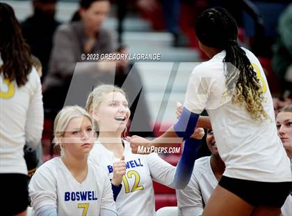 Thumbnail 1 in Boswell vs Fossil Ridge (UIL 6A Volleyball Bi-District) photogallery.