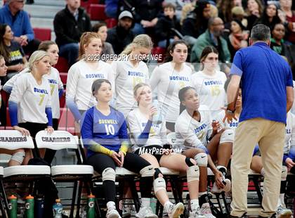 Thumbnail 3 in Boswell vs Fossil Ridge (UIL 6A Volleyball Bi-District) photogallery.
