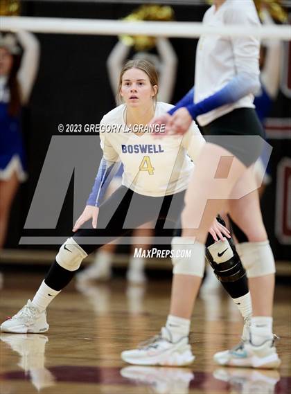 Thumbnail 3 in Boswell vs Fossil Ridge (UIL 6A Volleyball Bi-District) photogallery.