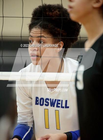 Thumbnail 3 in Boswell vs Fossil Ridge (UIL 6A Volleyball Bi-District) photogallery.