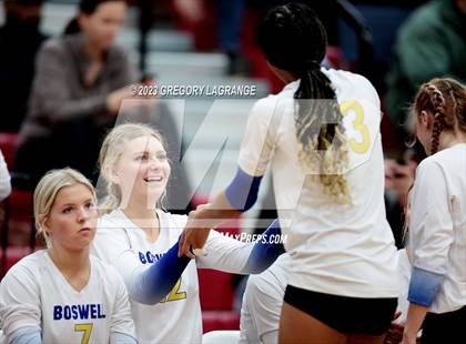 Thumbnail 3 in Boswell vs Fossil Ridge (UIL 6A Volleyball Bi-District) photogallery.