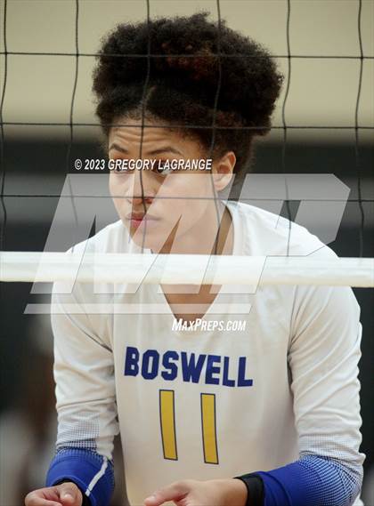 Thumbnail 2 in Boswell vs Fossil Ridge (UIL 6A Volleyball Bi-District) photogallery.
