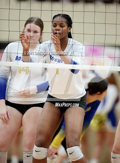 Thumbnail 3 in Boswell vs Fossil Ridge (UIL 6A Volleyball Bi-District) photogallery.