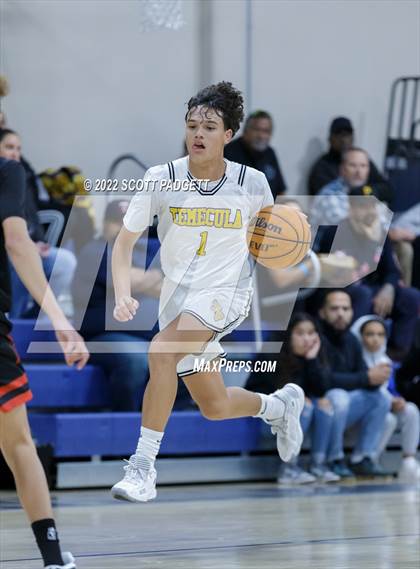 Thumbnail 2 in Temecula Valley vs. Hemet (Linfield Christian Caged Classic) photogallery.