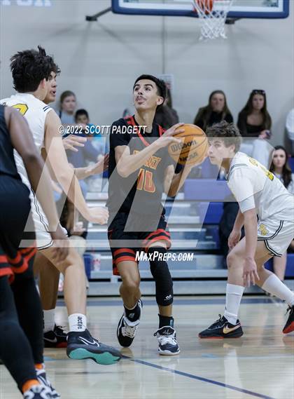Thumbnail 1 in Temecula Valley vs. Hemet (Linfield Christian Caged Classic) photogallery.