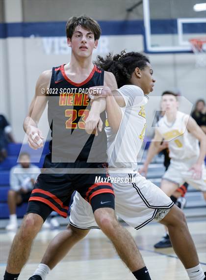 Thumbnail 3 in Temecula Valley vs. Hemet (Linfield Christian Caged Classic) photogallery.