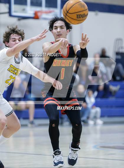 Thumbnail 2 in Temecula Valley vs. Hemet (Linfield Christian Caged Classic) photogallery.