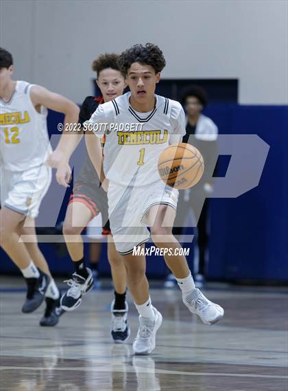 Thumbnail 3 in Temecula Valley vs. Hemet (Linfield Christian Caged Classic) photogallery.