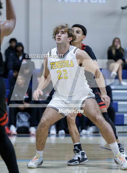 Thumbnail 3 in Temecula Valley vs. Hemet (Linfield Christian Caged Classic) photogallery.
